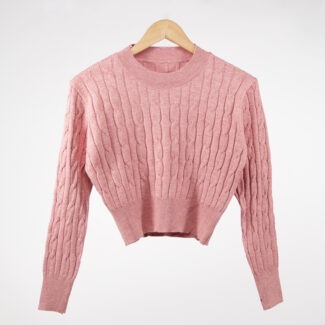 SWEATER CROP CUELLO REDONDO