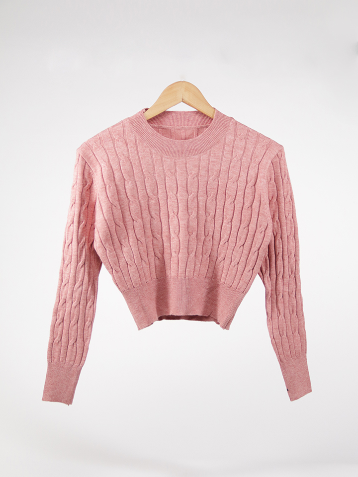 SWEATER CROP CUELLO REDONDO SWEATER CROP CUELLO REDONDO