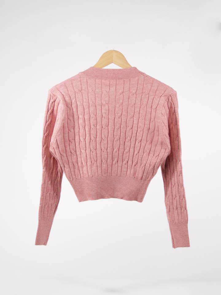 SWEATER CROP CUELLO REDONDO SWEATER CROP CUELLO REDONDO
